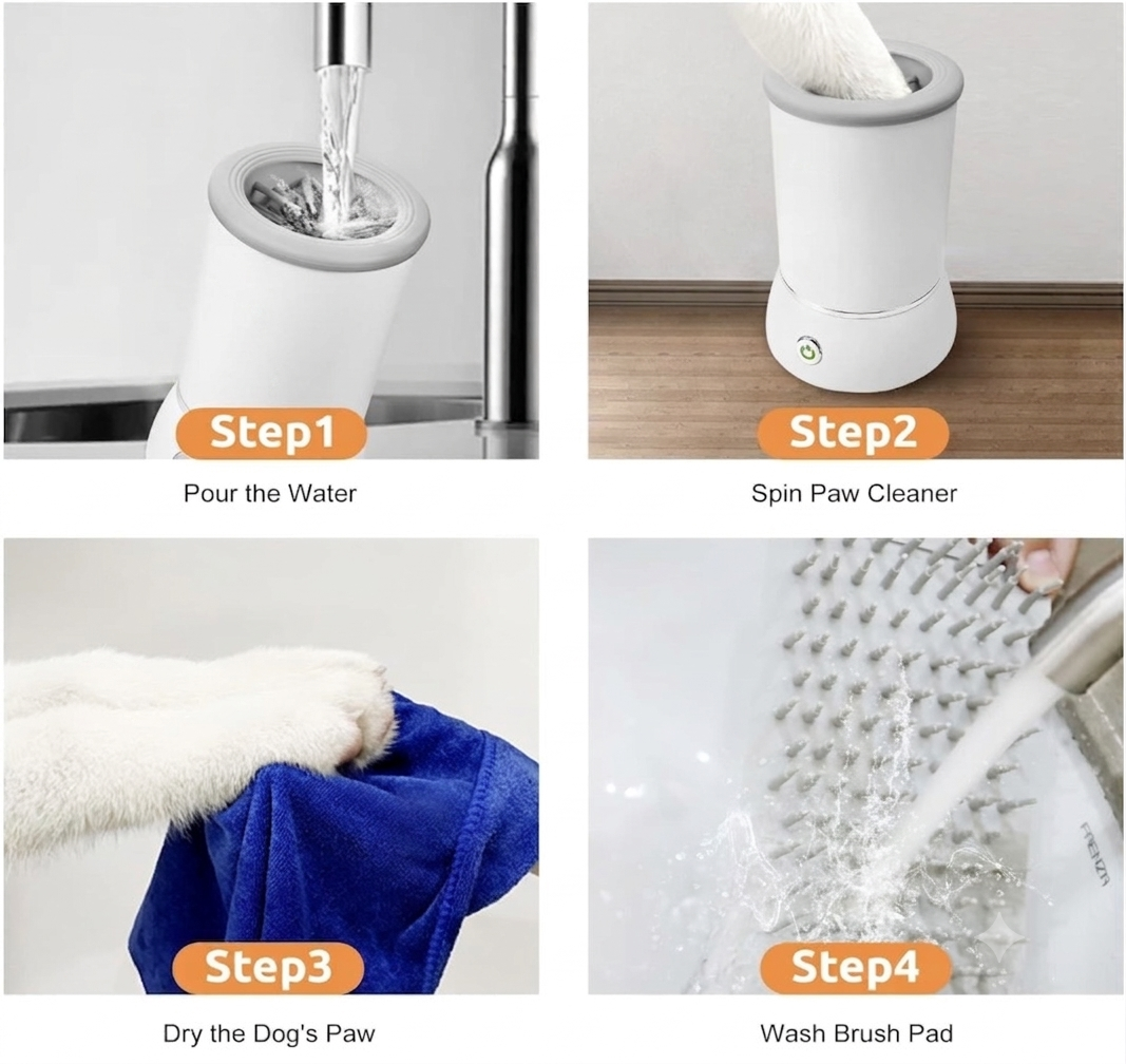 Automatic Dog Paw Cleaner Cup – Portable Mud Remover for Dogs