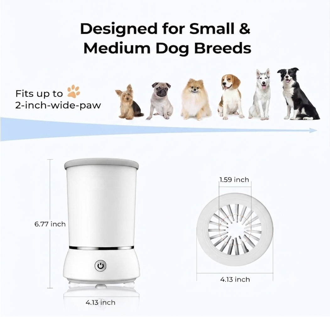 Automatic Dog Paw Cleaner Cup – Portable Mud Remover for Dogs