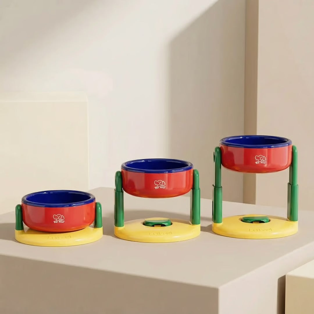 Adjustable Elevated Pet Bowl for Dogs & Cats – Anti-Slip Feeding Stand