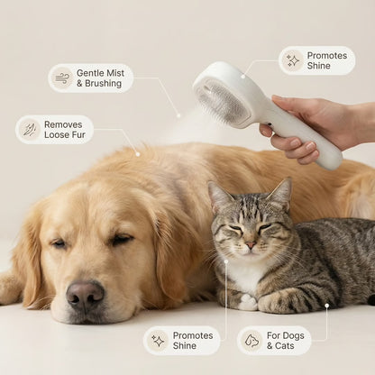 Steam Pet Comb for Dogs & Cats – Deshedding Grooming Brush Tool