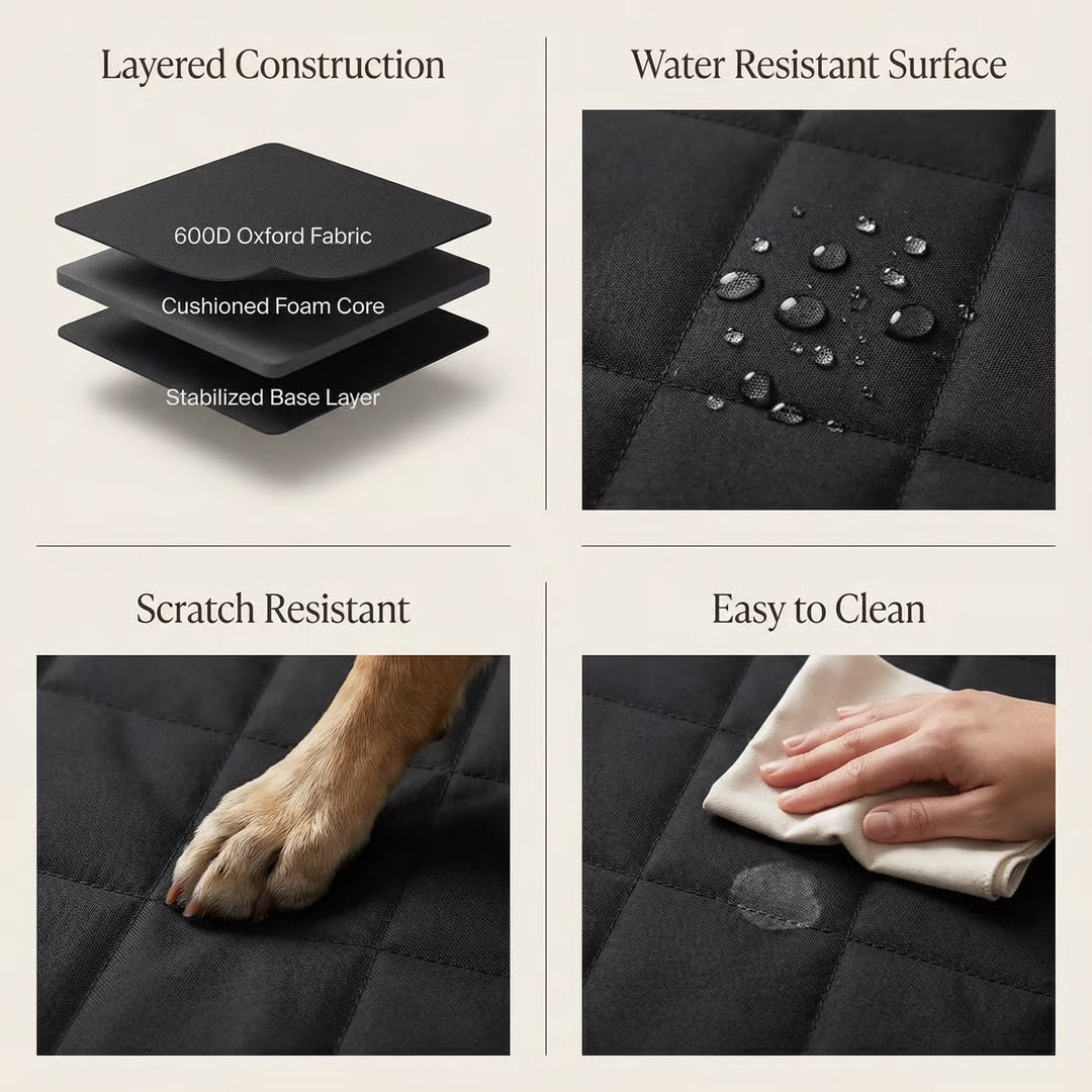 Hard Bottom Dog Car Seat Cover | Pet Heaven Lux