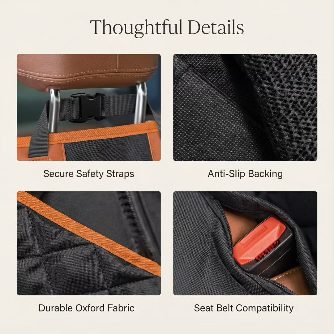 Hard Bottom Dog Car Seat Cover | Pet Heaven Lux